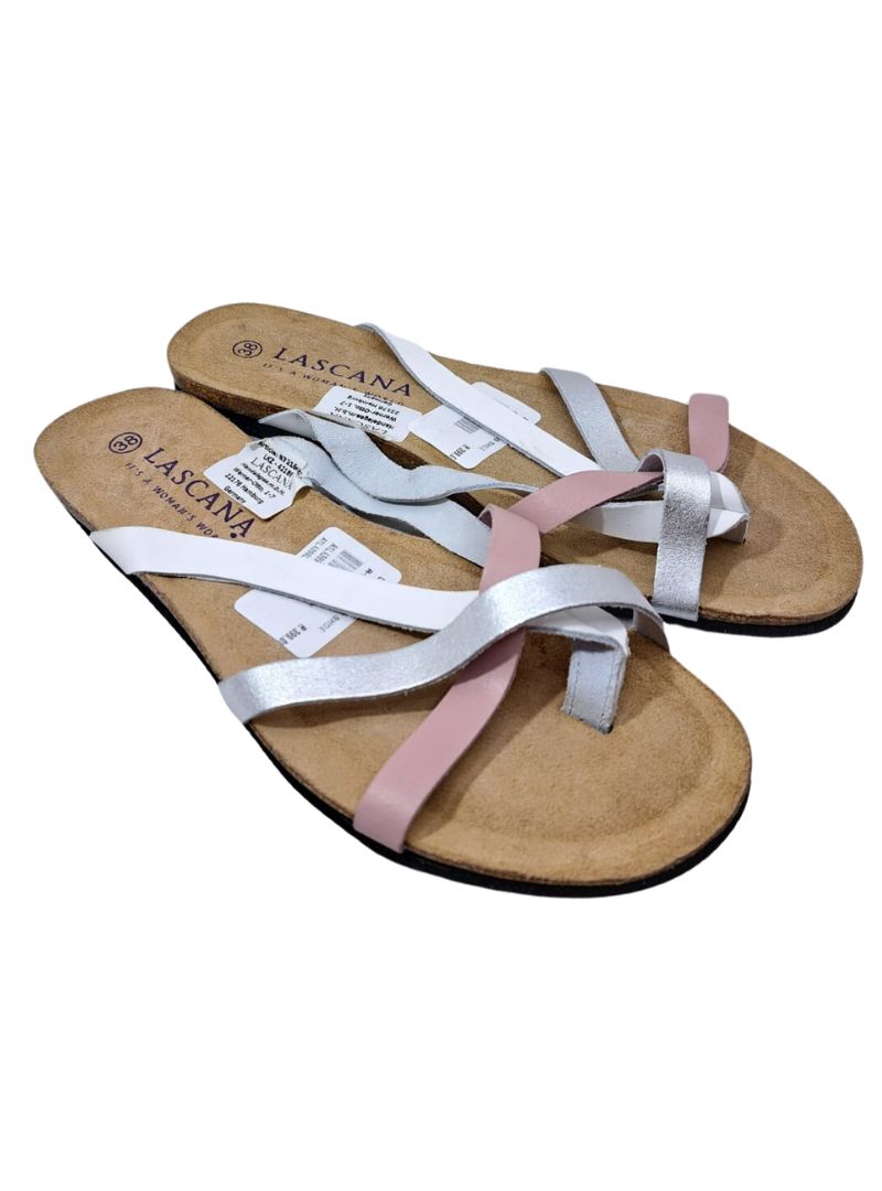 STRAPPY THONG SLIP ON SANDAL