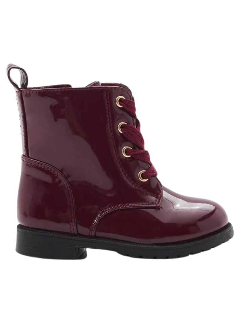 LACE ZIP UP ANKLE BOOTS