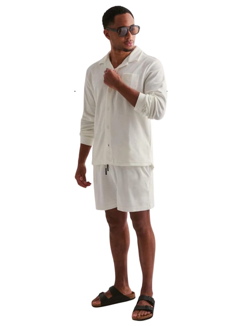 Oas Mens Terry Shorts - White