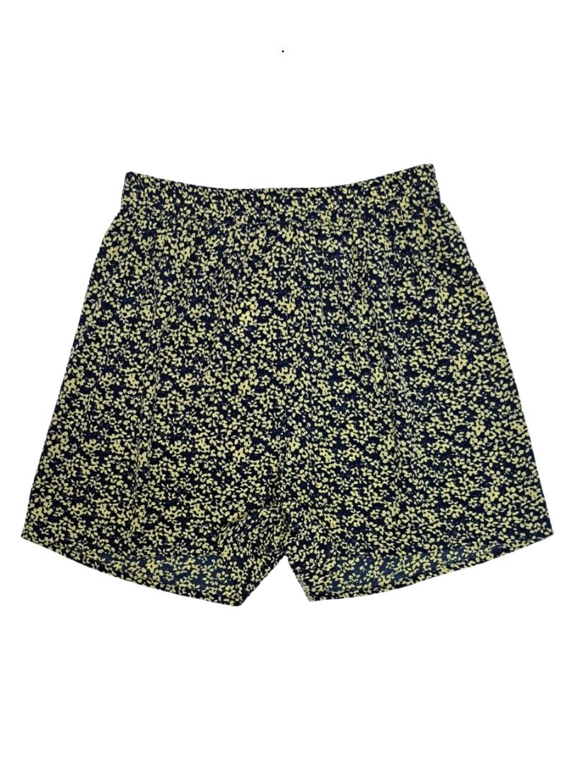 Wednesdays_girl Ladies Detailed Casual Shorts - Navy/Green