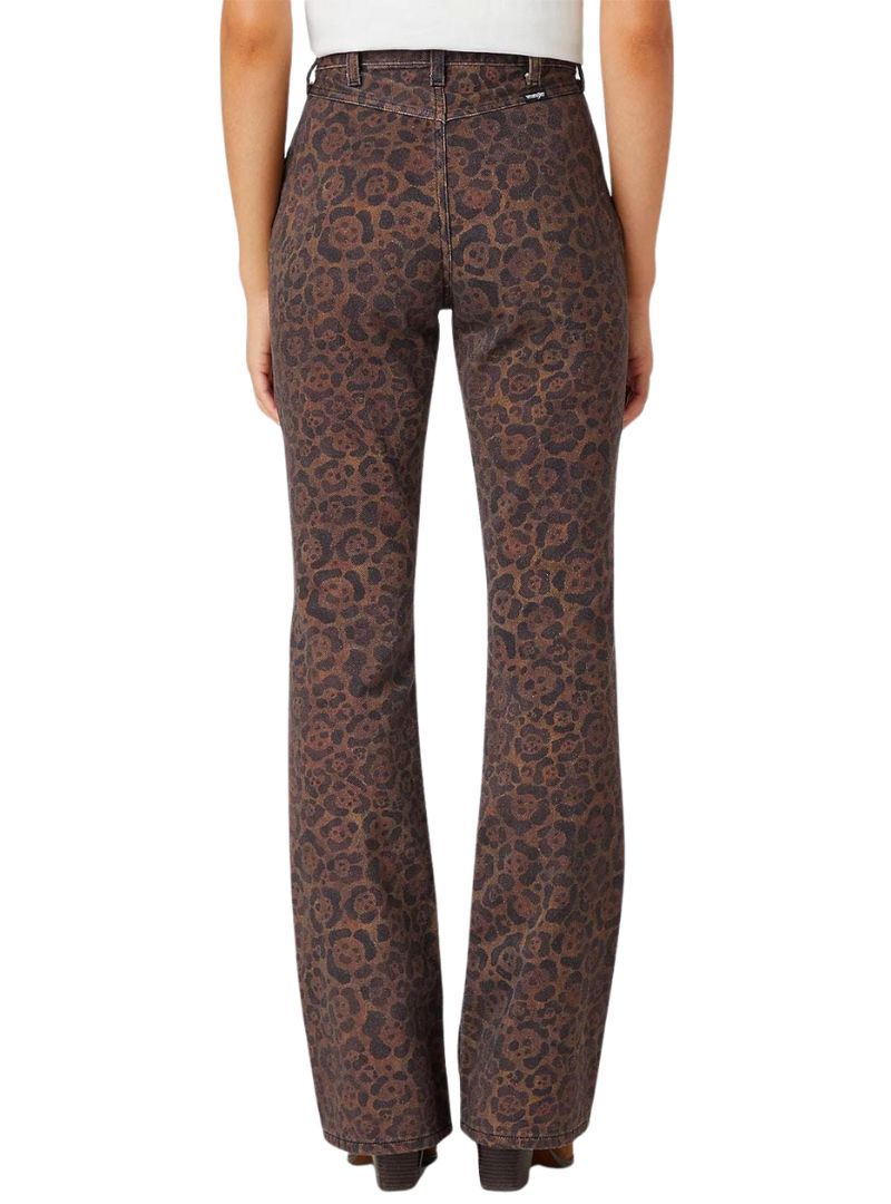 PRINT DETAILED HIGH RISE BOOTCUT JEANS