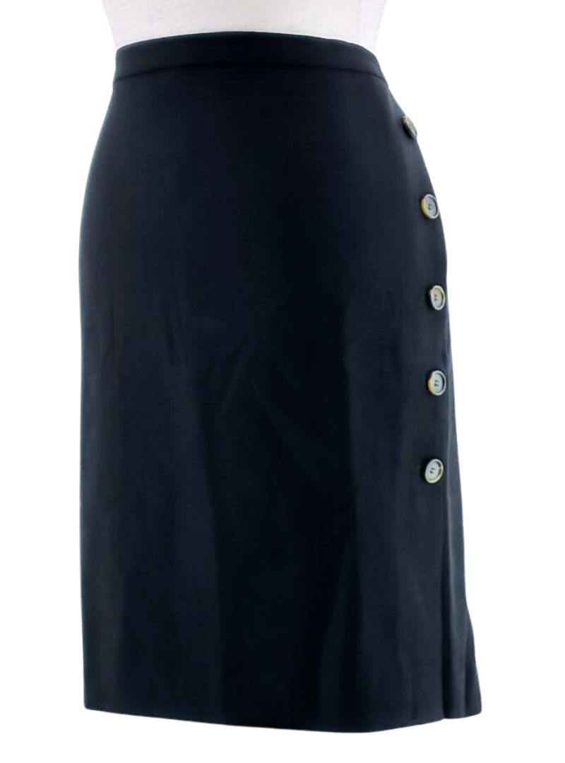 BUTTON DETAILED PENCIL SKIRT