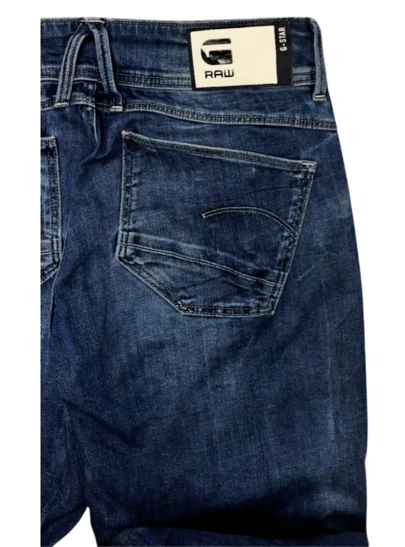 G Star Raw Denim Ladies Skinny Ankle Jean - Blue