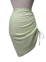 Leger Ladies Check Linen Skirt - Mint Green