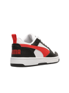 Puma Rebound V6 Lo Junior Sneaker - Red, Black & White