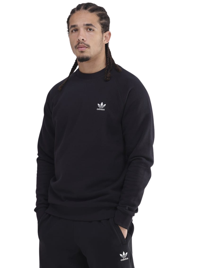 Adidas Mens Logo Fleece Top - Black