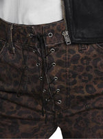 PRINT DETAILED HIGH RISE BOOTCUT JEANS