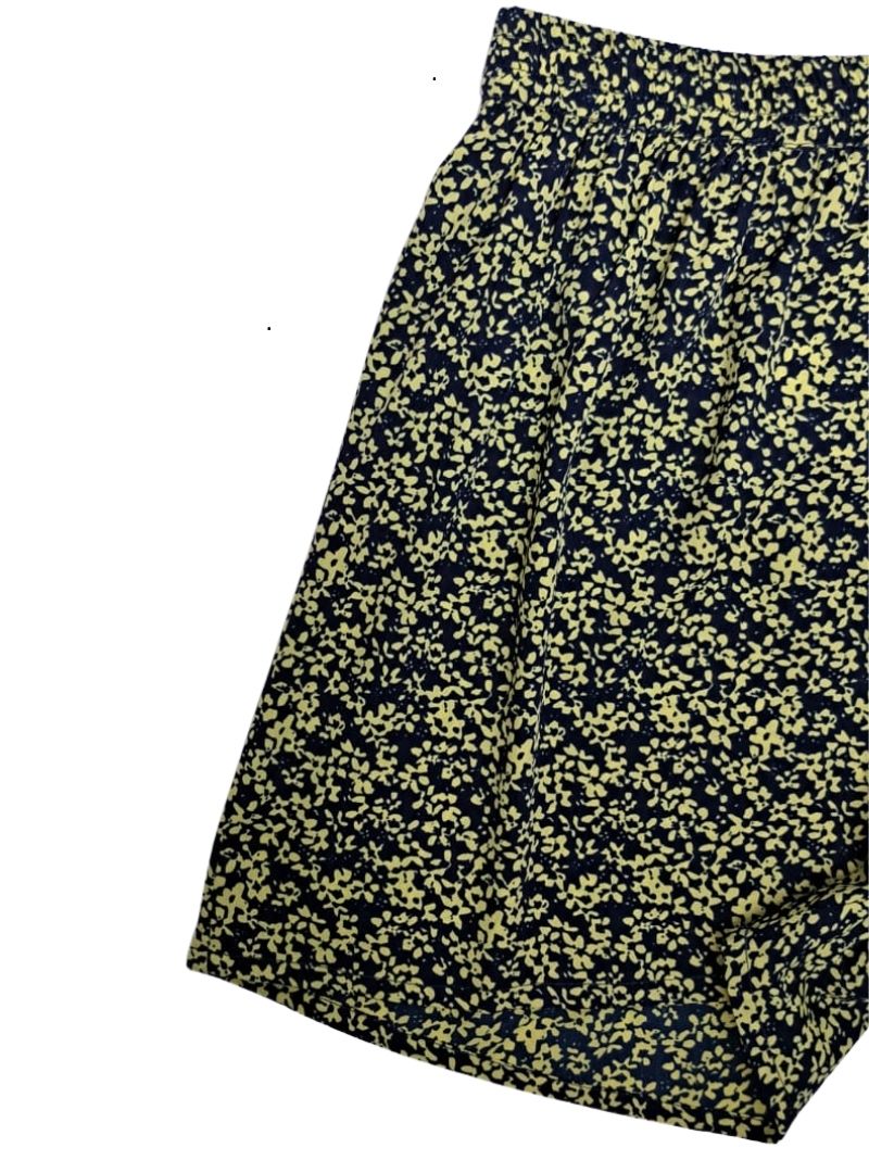 Wednesdays_girl Ladies Detailed Casual Shorts - Navy/Green