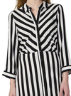 YAS Ladies Yassavanna Long Shirt Striped Dress - Black/White