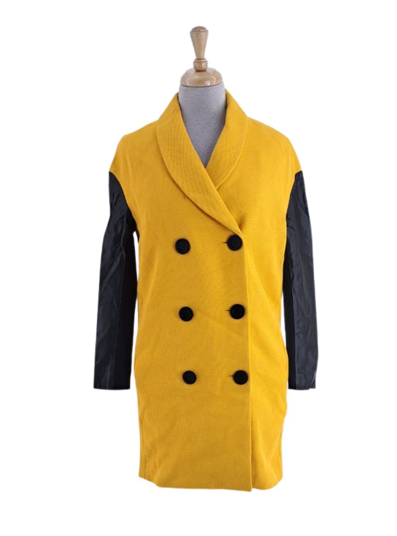 TEXTURED DOUBLE BREASTED COAT