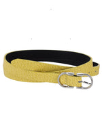 S.oliver Ladies Croc Detail Belt - Yellow
