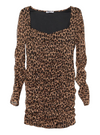 Cropp Leopard Print Chiffon Dress - Brown/Black