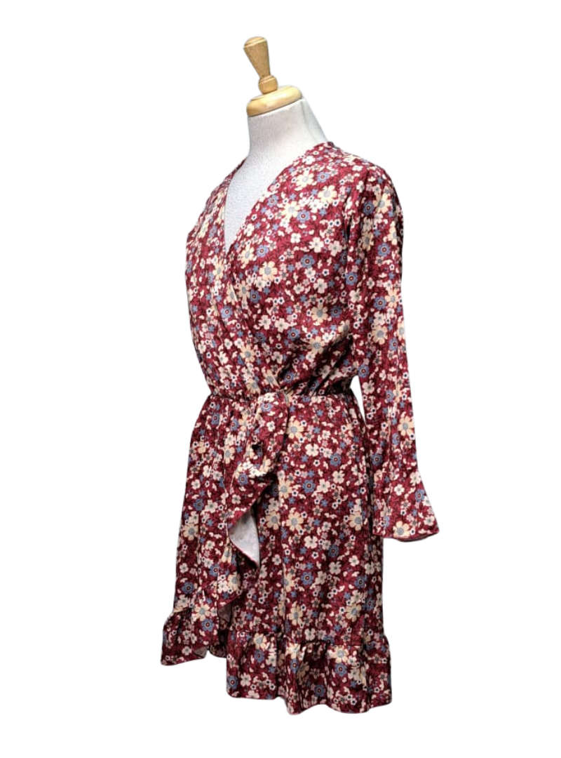 Inside Ladies Floral Dress - Red