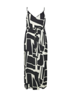 Vero Moda Ladies Curve Easy Joy Slit Maxi Dress - Beige/Black