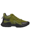 Urbanart Mens Ankle Sneaker - Olive/Black