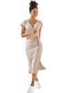 Lascana Ladies Ribbed Dress - Cream