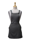 Inside Ladies Dungaree Dress - Check Blue/Brown