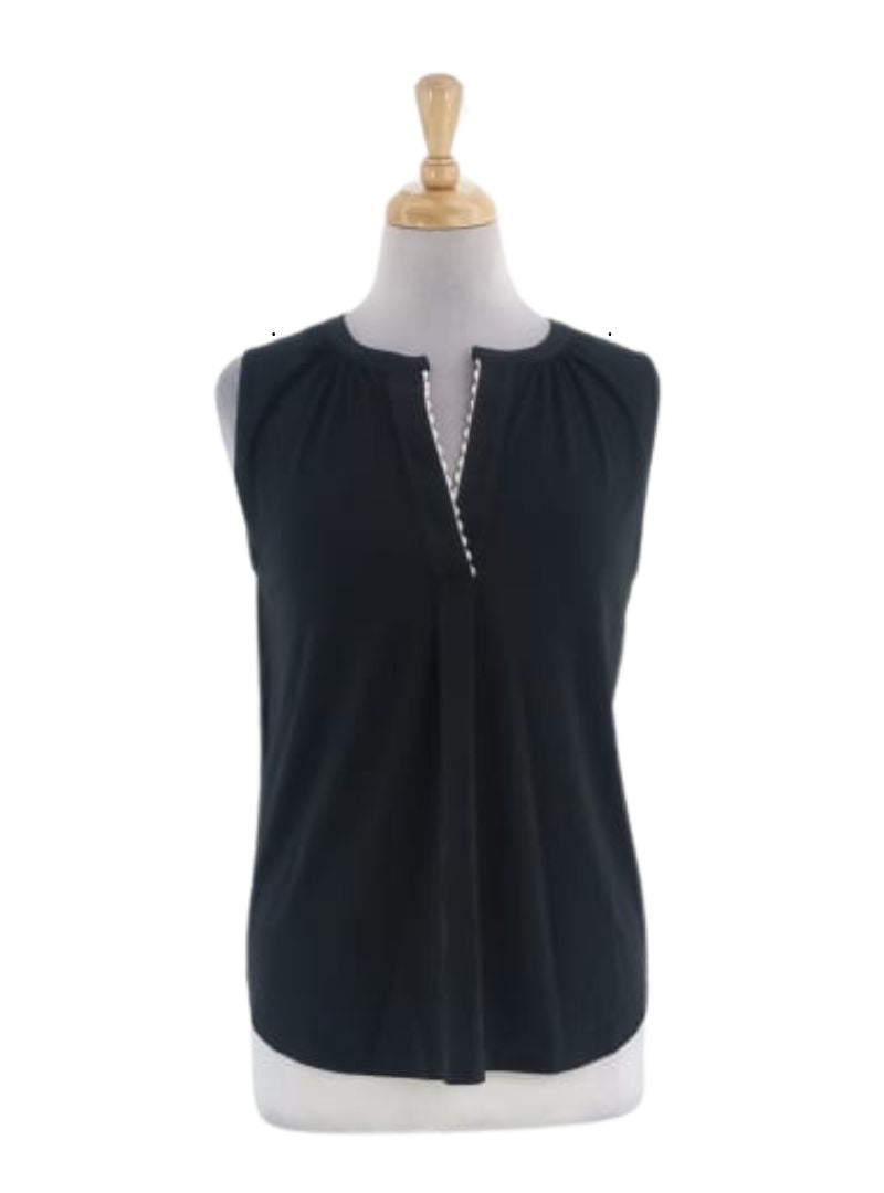 SLEEVELESS V-NECK BLOUSE