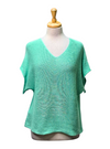 Made In Italy Ladies Knit Top - Turquoise