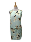 MD Ladies Printed Floral Satin Dress - Turquoise