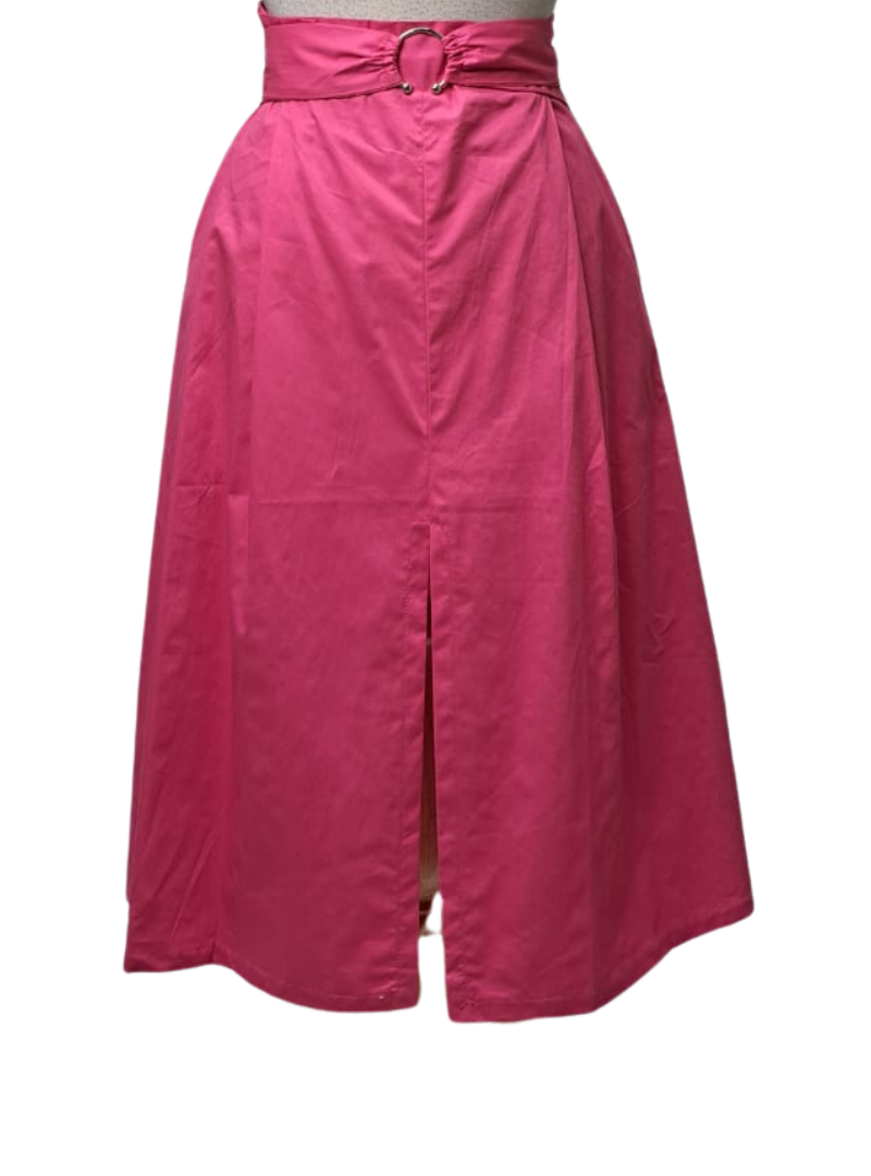 Coco Nut Ladies Belted Skirt - Hot Pink