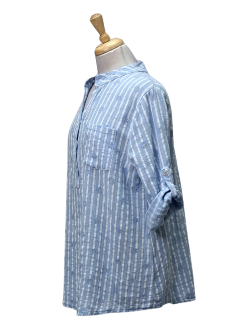 Made In Italy Valkyrie Top - Blue