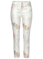 Lascana Ladies Floral Jeans - Beige/Brown/Pink