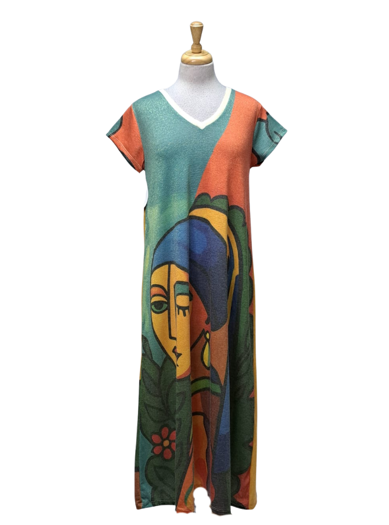 Made In Italy Ladies Sienna Dress - Multi colour