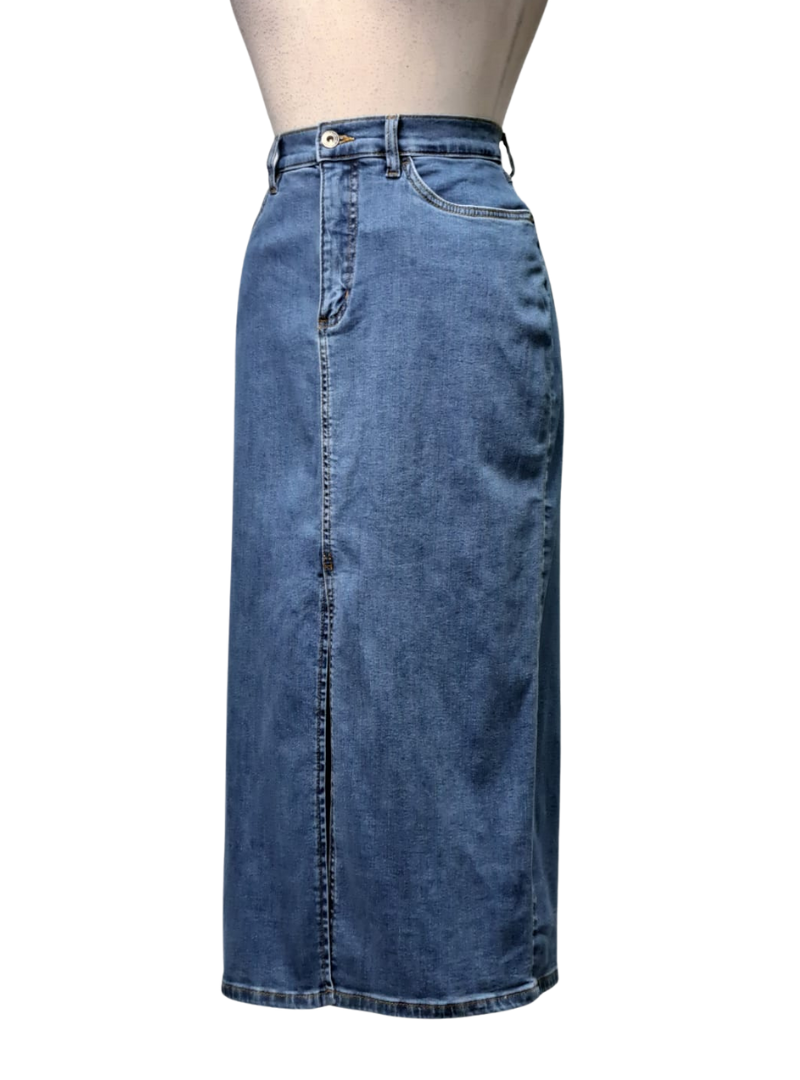 Rainbow Ladies Denim Skirt - Blue