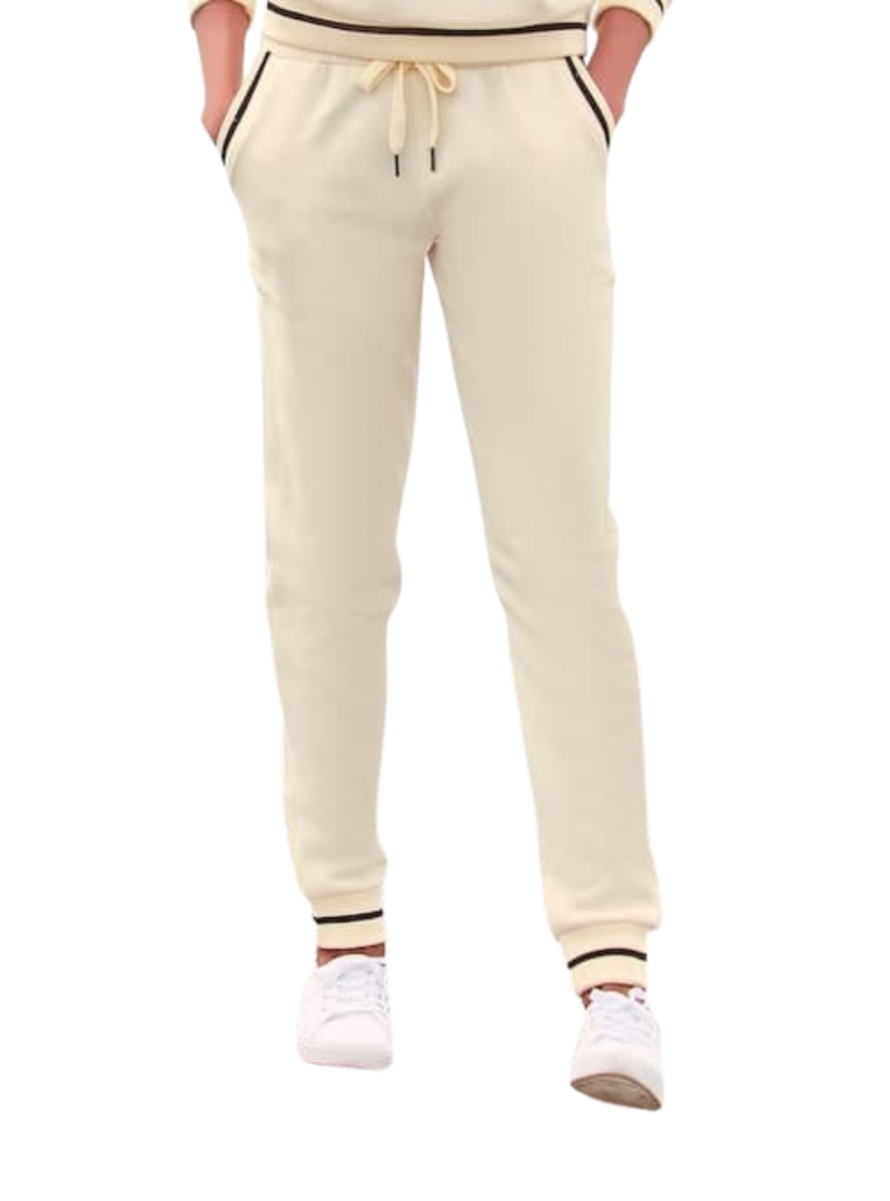 Lascana Ladies Fleece Sweatpants - Cream