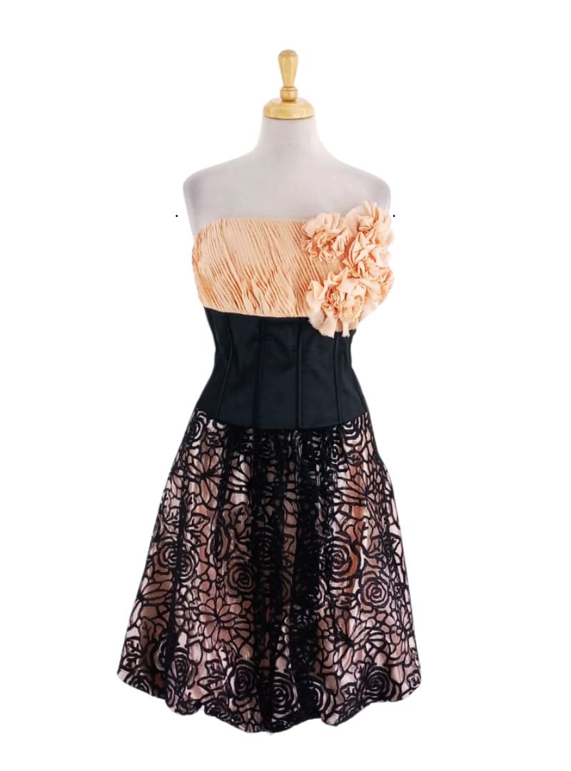 CORSET STYLE LACE TOP LUX DRESS