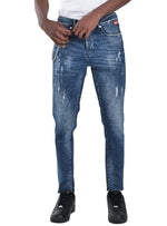 Gabbia Denim Mens Detailed Jeans - Blue