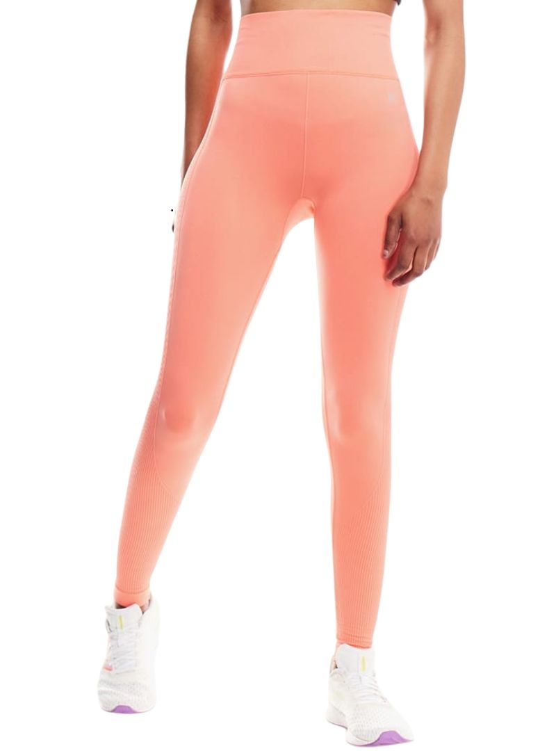 Forever 21 Ladies High Rise Legging - Peach/Grey