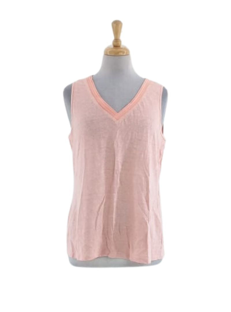 KNIT FEEL V-NECK SLEEVELESS TOP