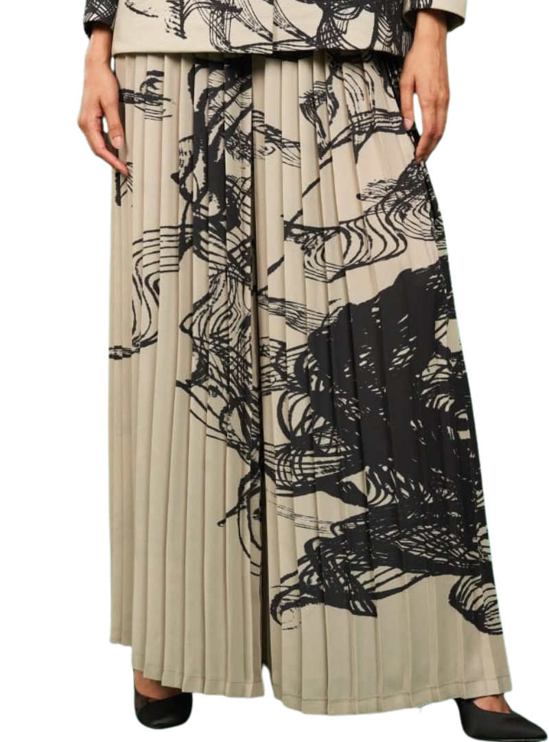 Vanessa Gounden Ladies Onyeka Formal Pants - Beige/Black