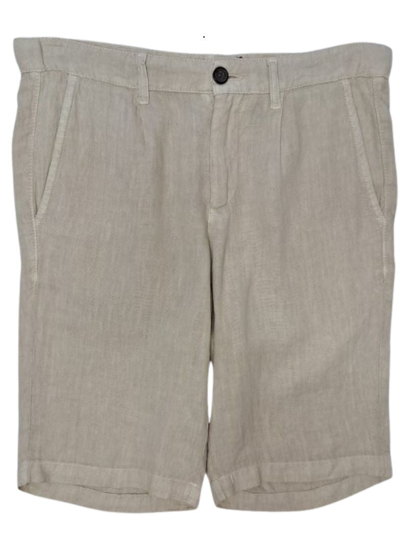 Bomboogie Mens Casual Linen Short - Beige
