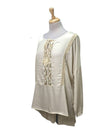 Ada Gatti Ladies Sequins Detail Blouse - Beige