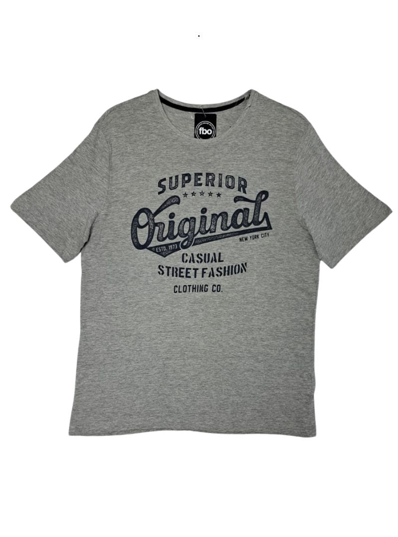 Livergy Mens Printed Tee - Grey/Black