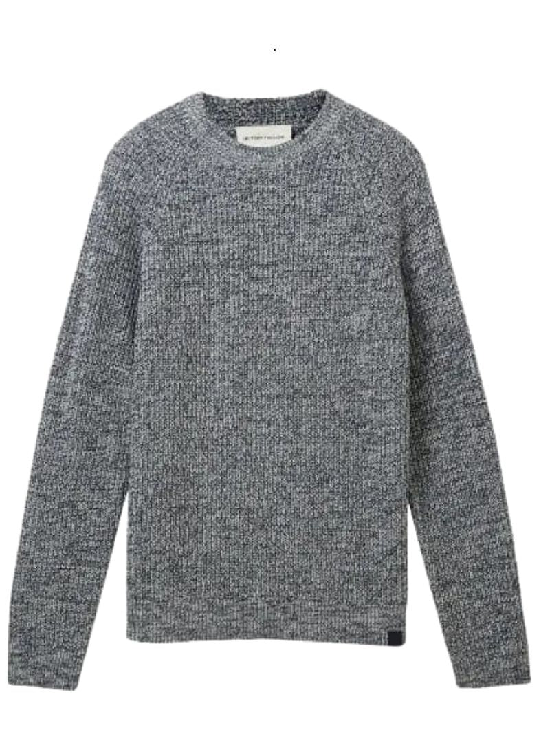 Tom Tailor Mens Knit Top - Grey