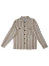 Gabba Mens Striped Long Sleeve Shirt - Brown/Beige