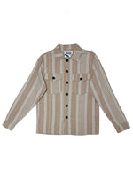 Gabba Mens Striped Long Sleeve Shirt - Brown/Beige