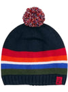 S.oliver Unisex Kids Stripe Knit Beanie - Navy