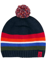 S.oliver Unisex Kids Stripe Knit Beanie - Navy