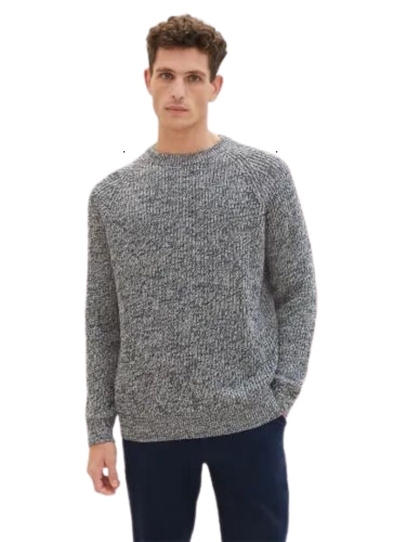 Tom Tailor Mens Knit Top - Grey