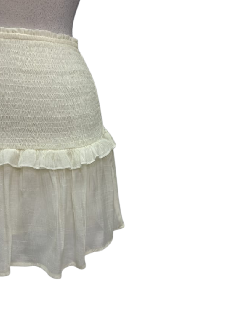 Forever 21 Ladies Smock Skirt - Beige/Cream