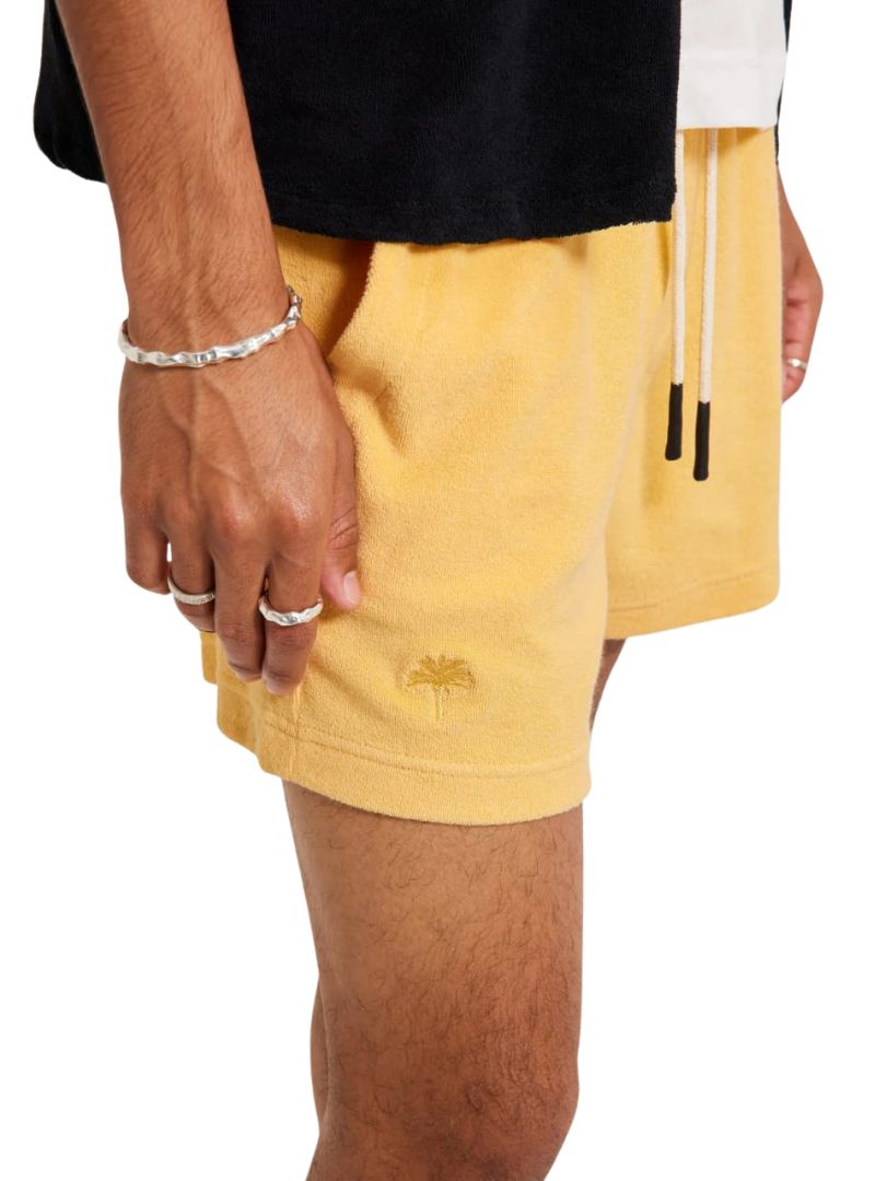 Oas Mens Terry Shorts - Peach