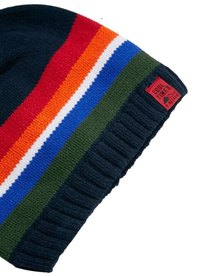 S.oliver Unisex Kids Stripe Knit Beanie - Navy