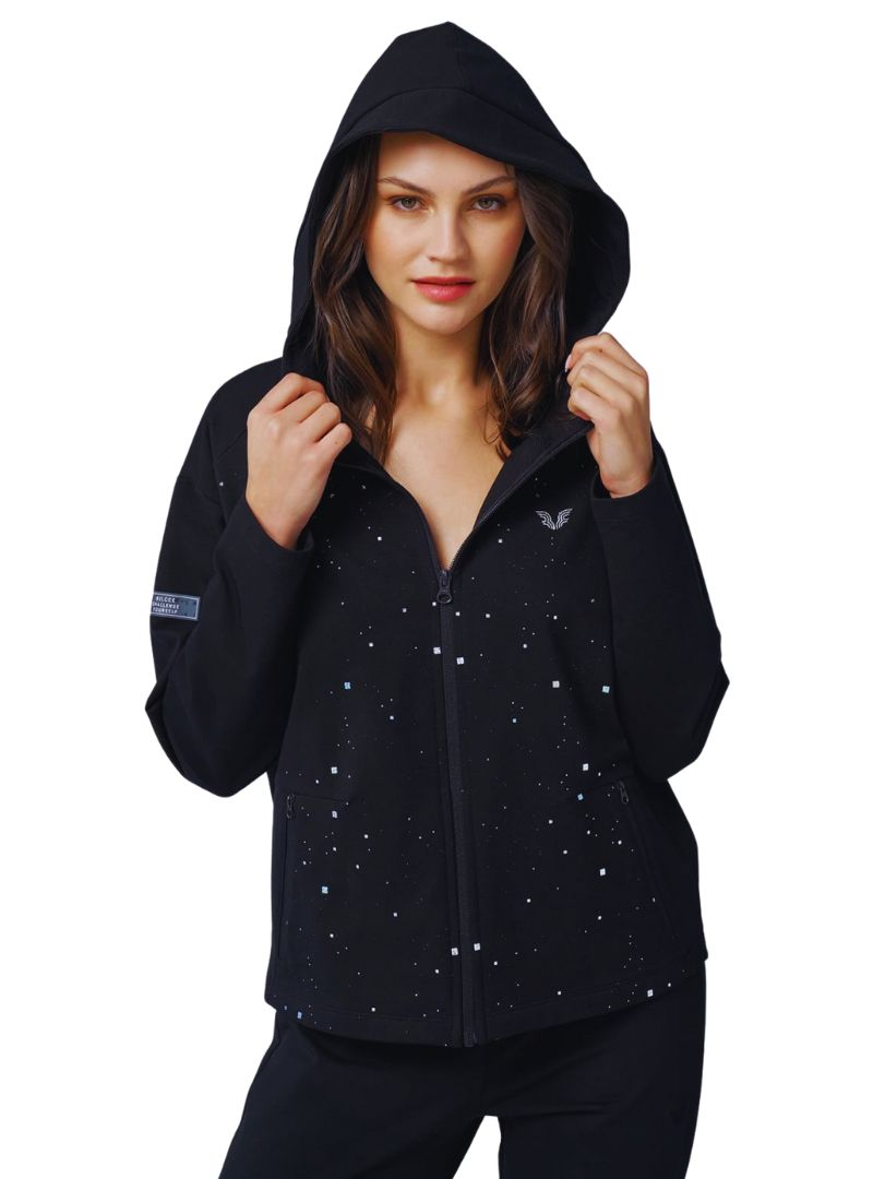 Detailed Zip Through Hoodie
