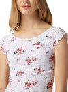 DETAILED FLORAL DOTTED TOP