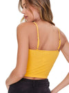 Forever 21 Ladies Detailed Crop Top - Yellow